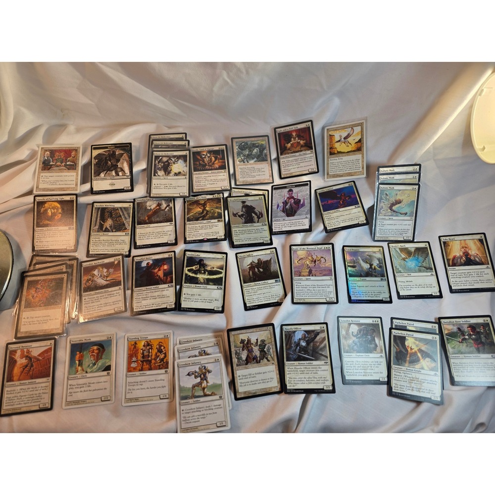 Magic The Gathering White Creature Card Lot MTG Kami Master Splicer Loxodon 30ct